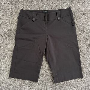 The Limited Drew Fit Bermuda Mid Rise Shorts Brown Stretch Women’s Size 10